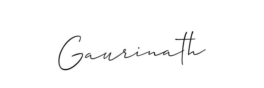 Design your own signature with our free online signature maker. With this signature software, you can create a handwritten (Allison_Script) signature for name Gaurinath. Gaurinath signature style 2 images and pictures png