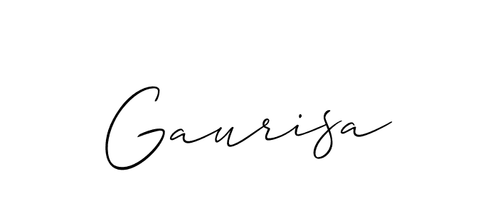 Also we have Gaurisa name is the best signature style. Create professional handwritten signature collection using Allison_Script autograph style. Gaurisa signature style 2 images and pictures png