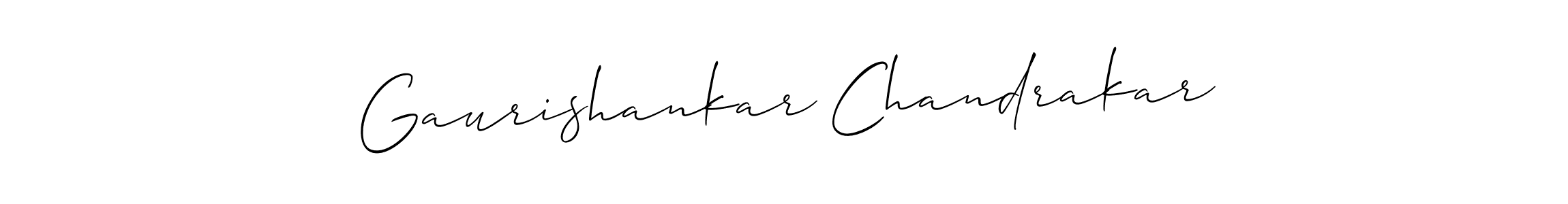 How to Draw Gaurishankar Chandrakar signature style? Allison_Script is a latest design signature styles for name Gaurishankar Chandrakar. Gaurishankar Chandrakar signature style 2 images and pictures png