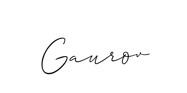 Create a beautiful signature design for name Gaurov. With this signature (Allison_Script) fonts, you can make a handwritten signature for free. Gaurov signature style 2 images and pictures png