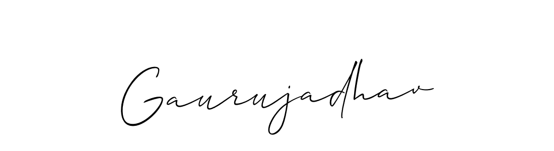 Design your own signature with our free online signature maker. With this signature software, you can create a handwritten (Allison_Script) signature for name Gaurujadhav. Gaurujadhav signature style 2 images and pictures png