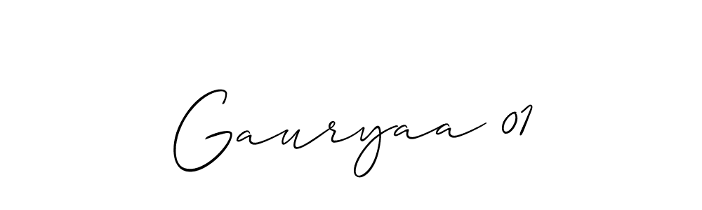 Design your own signature with our free online signature maker. With this signature software, you can create a handwritten (Allison_Script) signature for name Gauryaa 01. Gauryaa 01 signature style 2 images and pictures png