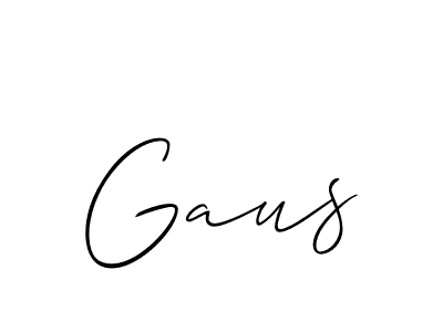How to make Gaus signature? Allison_Script is a professional autograph style. Create handwritten signature for Gaus name. Gaus signature style 2 images and pictures png