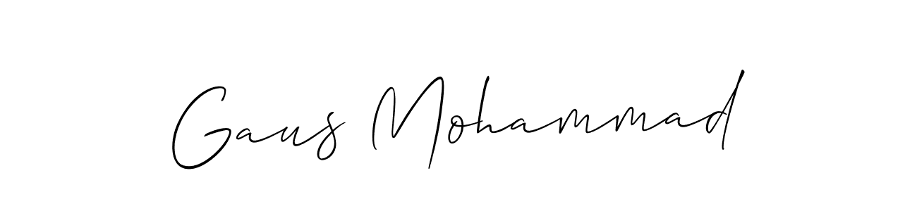 How to make Gaus Mohammad signature? Allison_Script is a professional autograph style. Create handwritten signature for Gaus Mohammad name. Gaus Mohammad signature style 2 images and pictures png