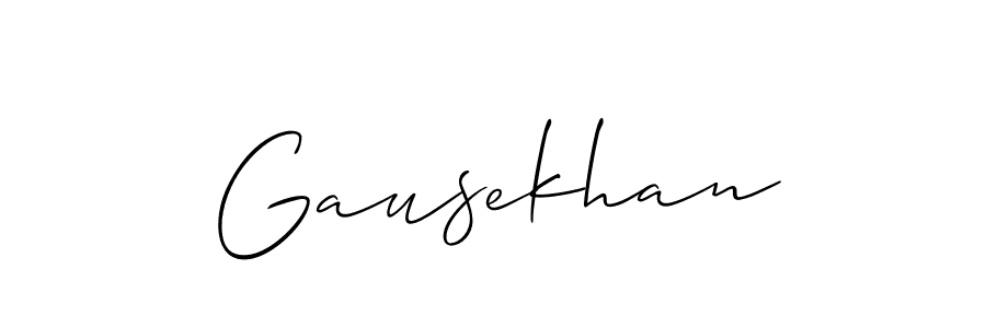 The best way (Allison_Script) to make a short signature is to pick only two or three words in your name. The name Gausekhan include a total of six letters. For converting this name. Gausekhan signature style 2 images and pictures png