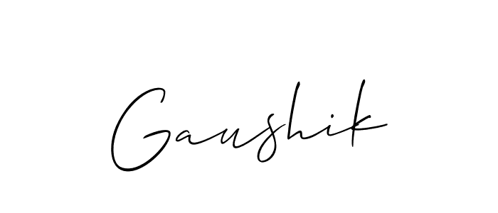 if you are searching for the best signature style for your name Gaushik. so please give up your signature search. here we have designed multiple signature styles  using Allison_Script. Gaushik signature style 2 images and pictures png