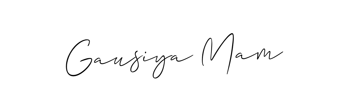 It looks lik you need a new signature style for name Gausiya Mam. Design unique handwritten (Allison_Script) signature with our free signature maker in just a few clicks. Gausiya Mam signature style 2 images and pictures png
