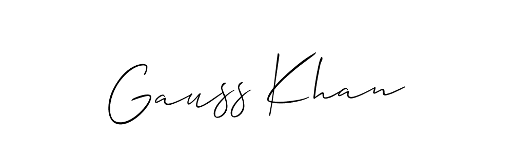 Allison_Script is a professional signature style that is perfect for those who want to add a touch of class to their signature. It is also a great choice for those who want to make their signature more unique. Get Gauss Khan name to fancy signature for free. Gauss Khan signature style 2 images and pictures png