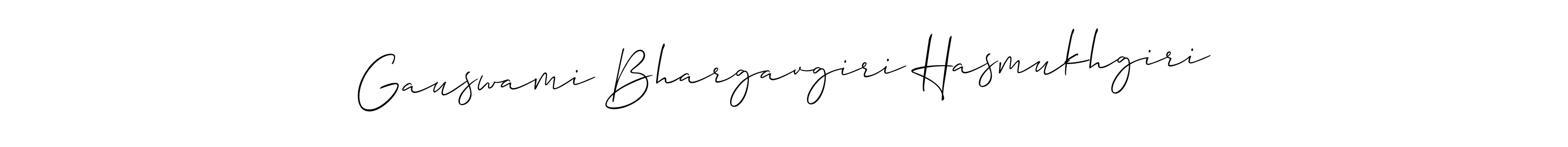 Also You can easily find your signature by using the search form. We will create Gauswami Bhargavgiri Hasmukhgiri name handwritten signature images for you free of cost using Allison_Script sign style. Gauswami Bhargavgiri Hasmukhgiri signature style 2 images and pictures png