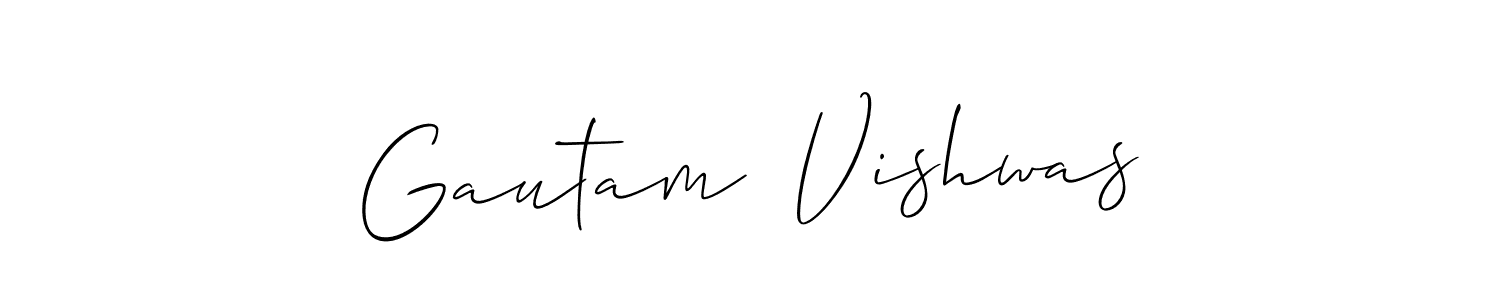 How to Draw Gautam  Vishwas signature style? Allison_Script is a latest design signature styles for name Gautam  Vishwas. Gautam  Vishwas signature style 2 images and pictures png