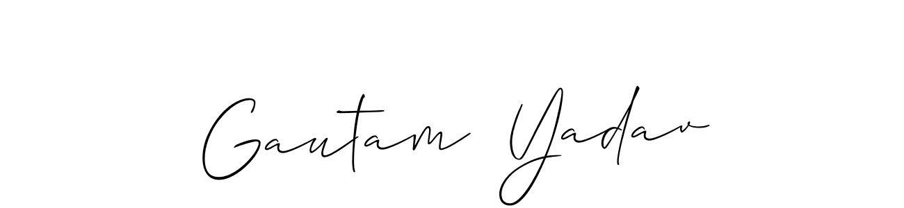 Design your own signature with our free online signature maker. With this signature software, you can create a handwritten (Allison_Script) signature for name Gautam  Yadav. Gautam  Yadav signature style 2 images and pictures png
