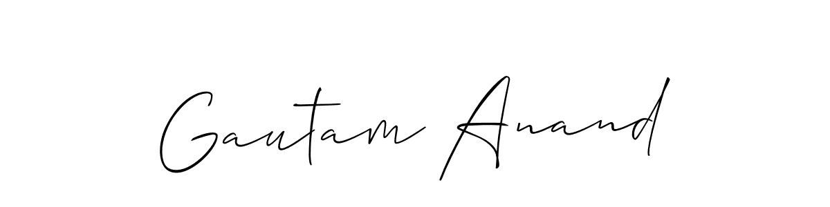 You should practise on your own different ways (Allison_Script) to write your name (Gautam Anand) in signature. don't let someone else do it for you. Gautam Anand signature style 2 images and pictures png