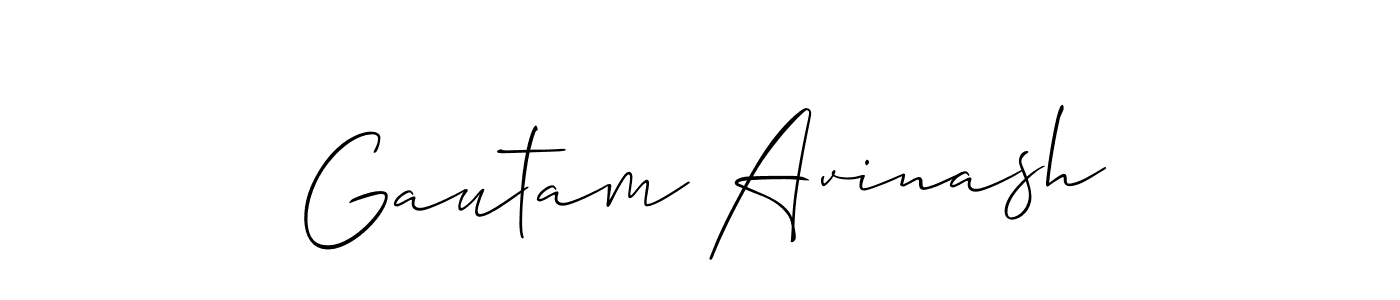 The best way (Allison_Script) to make a short signature is to pick only two or three words in your name. The name Gautam Avinash include a total of six letters. For converting this name. Gautam Avinash signature style 2 images and pictures png