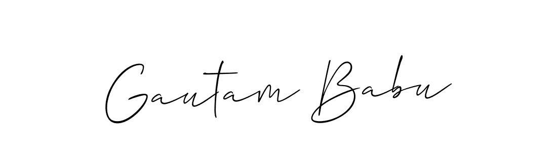 You should practise on your own different ways (Allison_Script) to write your name (Gautam Babu) in signature. don't let someone else do it for you. Gautam Babu signature style 2 images and pictures png