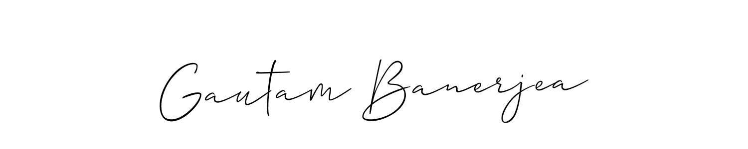 Gautam Banerjea stylish signature style. Best Handwritten Sign (Allison_Script) for my name. Handwritten Signature Collection Ideas for my name Gautam Banerjea. Gautam Banerjea signature style 2 images and pictures png