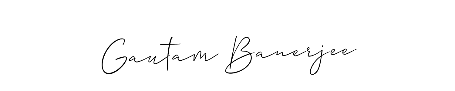 Create a beautiful signature design for name Gautam Banerjee. With this signature (Allison_Script) fonts, you can make a handwritten signature for free. Gautam Banerjee signature style 2 images and pictures png