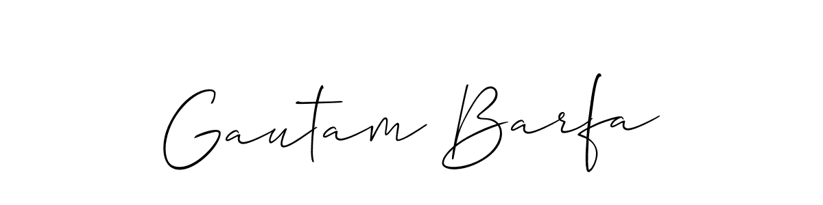 How to Draw Gautam Barfa signature style? Allison_Script is a latest design signature styles for name Gautam Barfa. Gautam Barfa signature style 2 images and pictures png