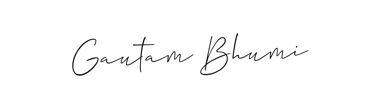 Gautam Bhumi stylish signature style. Best Handwritten Sign (Allison_Script) for my name. Handwritten Signature Collection Ideas for my name Gautam Bhumi. Gautam Bhumi signature style 2 images and pictures png