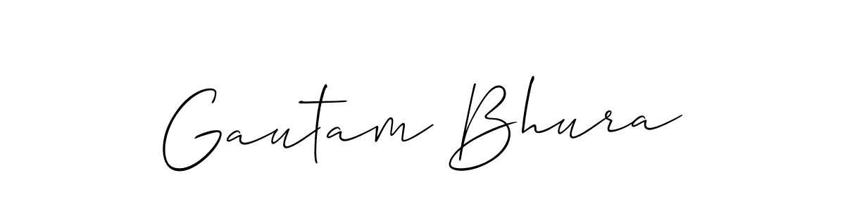 How to make Gautam Bhura signature? Allison_Script is a professional autograph style. Create handwritten signature for Gautam Bhura name. Gautam Bhura signature style 2 images and pictures png