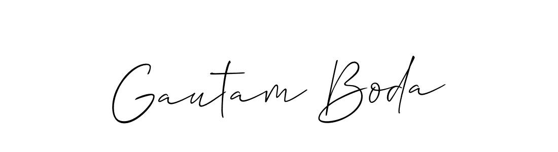 It looks lik you need a new signature style for name Gautam Boda. Design unique handwritten (Allison_Script) signature with our free signature maker in just a few clicks. Gautam Boda signature style 2 images and pictures png