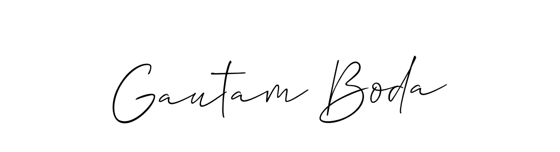 Create a beautiful signature design for name Gautam Boda. With this signature (Allison_Script) fonts, you can make a handwritten signature for free. Gautam Boda signature style 2 images and pictures png