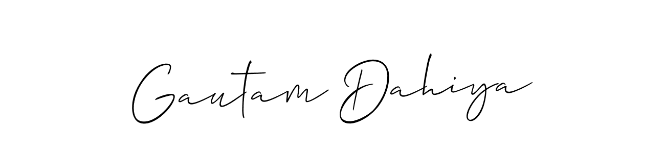 Gautam Dahiya stylish signature style. Best Handwritten Sign (Allison_Script) for my name. Handwritten Signature Collection Ideas for my name Gautam Dahiya. Gautam Dahiya signature style 2 images and pictures png