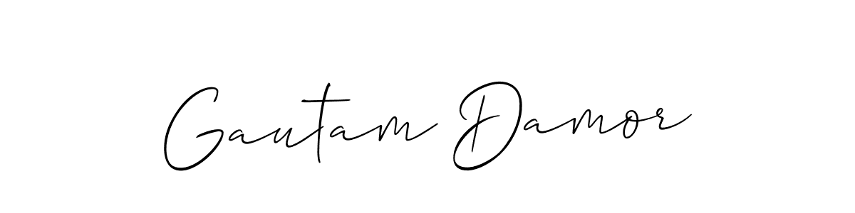 Best and Professional Signature Style for Gautam Damor. Allison_Script Best Signature Style Collection. Gautam Damor signature style 2 images and pictures png