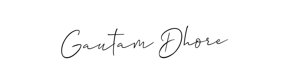 if you are searching for the best signature style for your name Gautam Dhore. so please give up your signature search. here we have designed multiple signature styles  using Allison_Script. Gautam Dhore signature style 2 images and pictures png