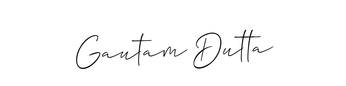 The best way (Allison_Script) to make a short signature is to pick only two or three words in your name. The name Gautam Dutta include a total of six letters. For converting this name. Gautam Dutta signature style 2 images and pictures png