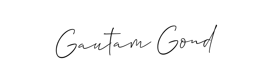 How to Draw Gautam Gond signature style? Allison_Script is a latest design signature styles for name Gautam Gond. Gautam Gond signature style 2 images and pictures png