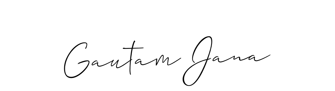 Make a beautiful signature design for name Gautam Jana. With this signature (Allison_Script) style, you can create a handwritten signature for free. Gautam Jana signature style 2 images and pictures png