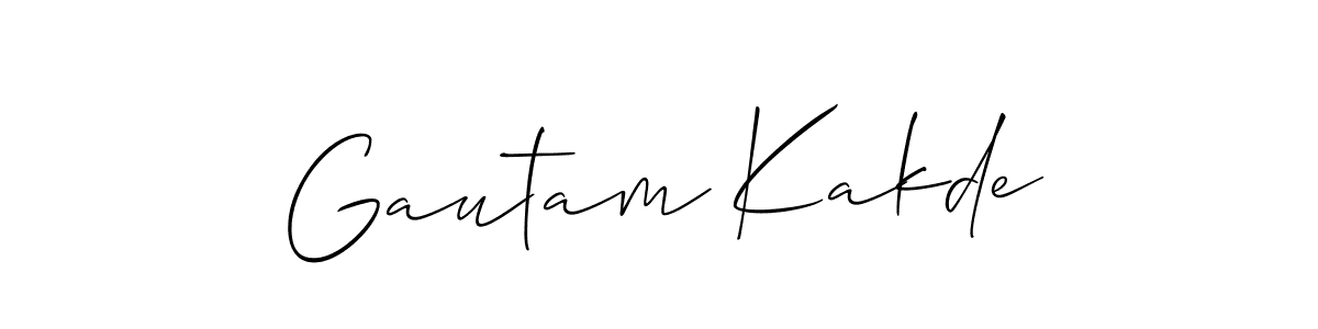 Use a signature maker to create a handwritten signature online. With this signature software, you can design (Allison_Script) your own signature for name Gautam Kakde. Gautam Kakde signature style 2 images and pictures png