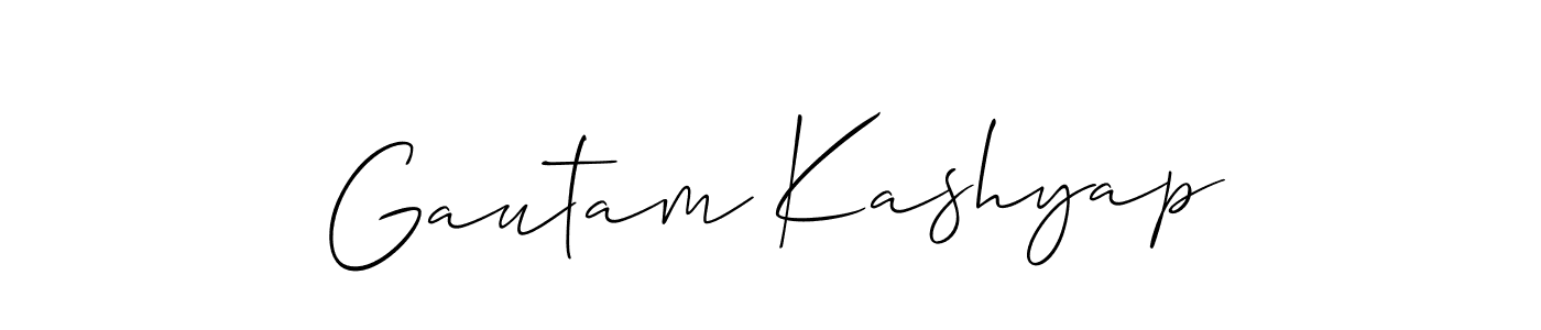 Make a beautiful signature design for name Gautam Kashyap. With this signature (Allison_Script) style, you can create a handwritten signature for free. Gautam Kashyap signature style 2 images and pictures png