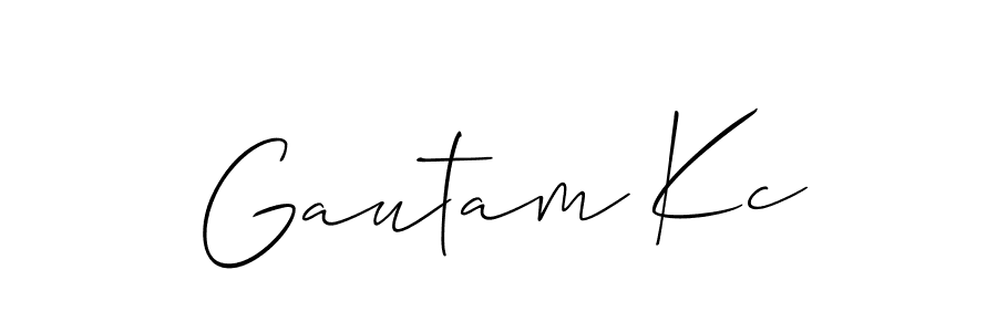 It looks lik you need a new signature style for name Gautam Kc. Design unique handwritten (Allison_Script) signature with our free signature maker in just a few clicks. Gautam Kc signature style 2 images and pictures png