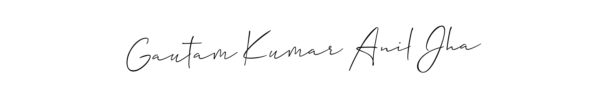 Similarly Allison_Script is the best handwritten signature design. Signature creator online .You can use it as an online autograph creator for name Gautam Kumar Anil Jha. Gautam Kumar Anil Jha signature style 2 images and pictures png