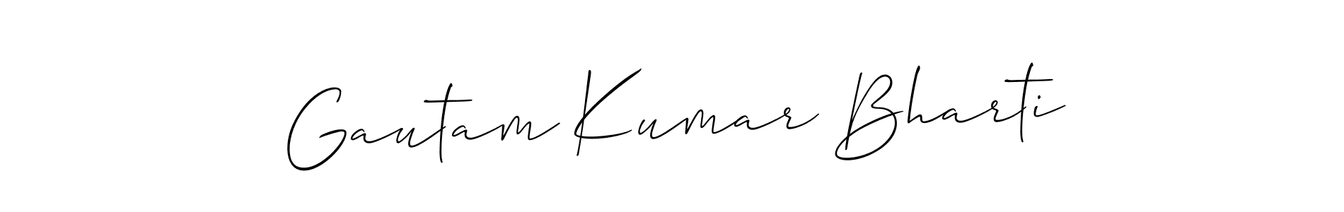 How to make Gautam Kumar Bharti signature? Allison_Script is a professional autograph style. Create handwritten signature for Gautam Kumar Bharti name. Gautam Kumar Bharti signature style 2 images and pictures png