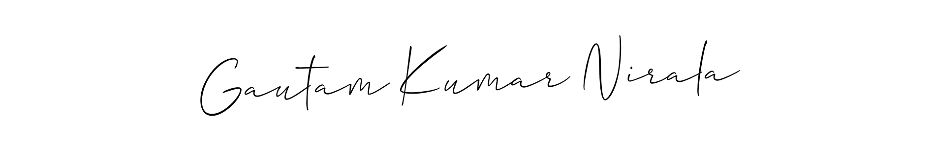 Make a short Gautam Kumar Nirala signature style. Manage your documents anywhere anytime using Allison_Script. Create and add eSignatures, submit forms, share and send files easily. Gautam Kumar Nirala signature style 2 images and pictures png