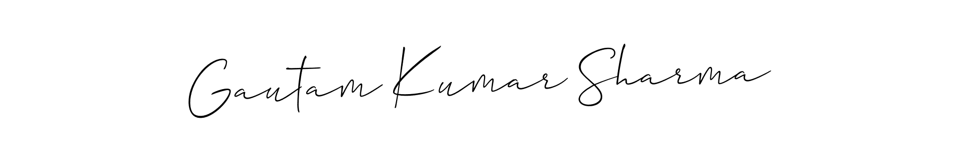 How to make Gautam Kumar Sharma name signature. Use Allison_Script style for creating short signs online. This is the latest handwritten sign. Gautam Kumar Sharma signature style 2 images and pictures png