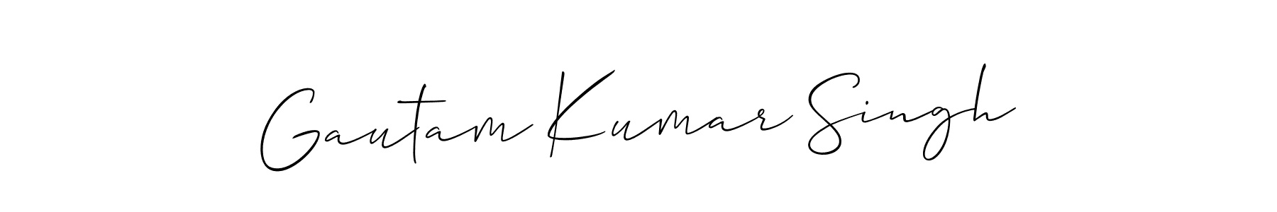 You should practise on your own different ways (Allison_Script) to write your name (Gautam Kumar Singh) in signature. don't let someone else do it for you. Gautam Kumar Singh signature style 2 images and pictures png