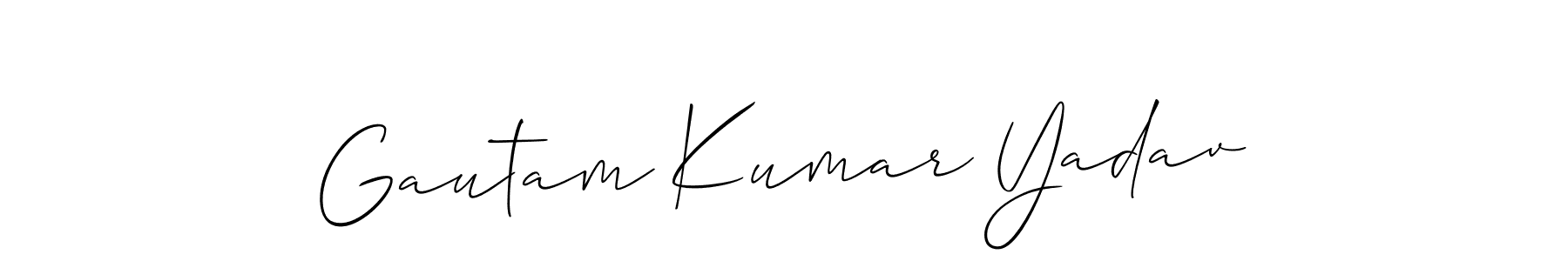 It looks lik you need a new signature style for name Gautam Kumar Yadav. Design unique handwritten (Allison_Script) signature with our free signature maker in just a few clicks. Gautam Kumar Yadav signature style 2 images and pictures png