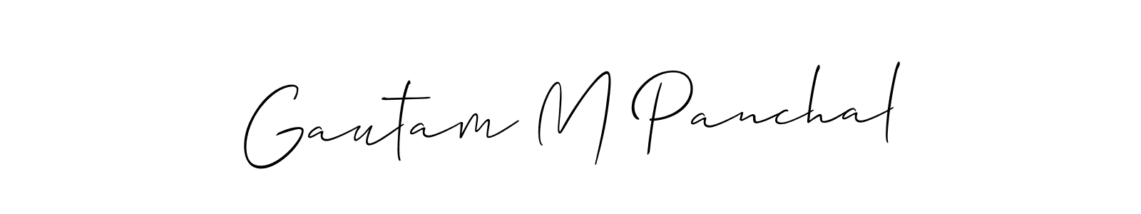 Best and Professional Signature Style for Gautam M Panchal. Allison_Script Best Signature Style Collection. Gautam M Panchal signature style 2 images and pictures png