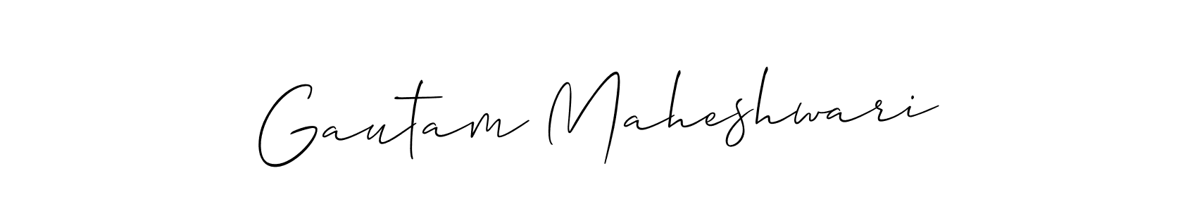 Gautam Maheshwari stylish signature style. Best Handwritten Sign (Allison_Script) for my name. Handwritten Signature Collection Ideas for my name Gautam Maheshwari. Gautam Maheshwari signature style 2 images and pictures png