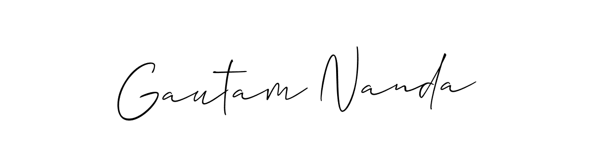 Gautam Nanda stylish signature style. Best Handwritten Sign (Allison_Script) for my name. Handwritten Signature Collection Ideas for my name Gautam Nanda. Gautam Nanda signature style 2 images and pictures png