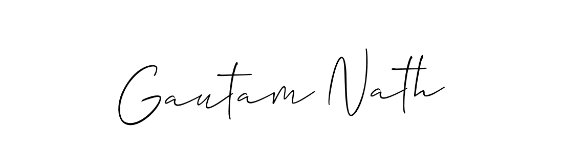 The best way (Allison_Script) to make a short signature is to pick only two or three words in your name. The name Gautam Nath include a total of six letters. For converting this name. Gautam Nath signature style 2 images and pictures png