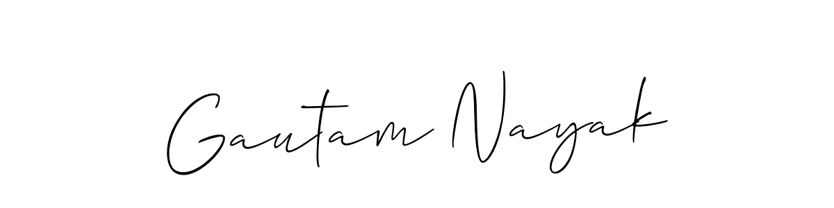 Design your own signature with our free online signature maker. With this signature software, you can create a handwritten (Allison_Script) signature for name Gautam Nayak. Gautam Nayak signature style 2 images and pictures png