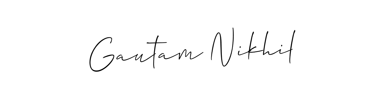 Here are the top 10 professional signature styles for the name Gautam Nikhil. These are the best autograph styles you can use for your name. Gautam Nikhil signature style 2 images and pictures png