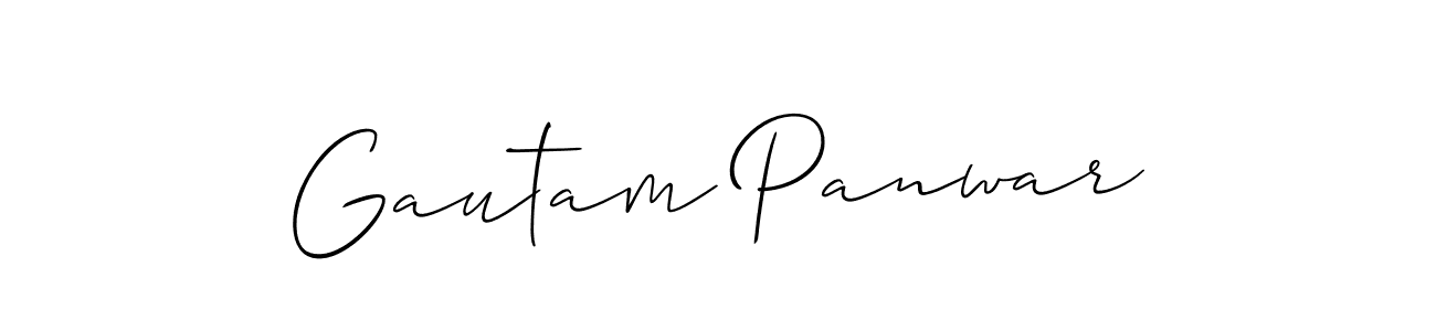 Make a beautiful signature design for name Gautam Panwar. With this signature (Allison_Script) style, you can create a handwritten signature for free. Gautam Panwar signature style 2 images and pictures png