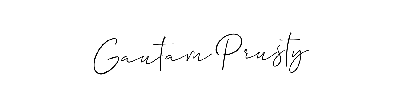 How to Draw Gautam Prusty signature style? Allison_Script is a latest design signature styles for name Gautam Prusty. Gautam Prusty signature style 2 images and pictures png