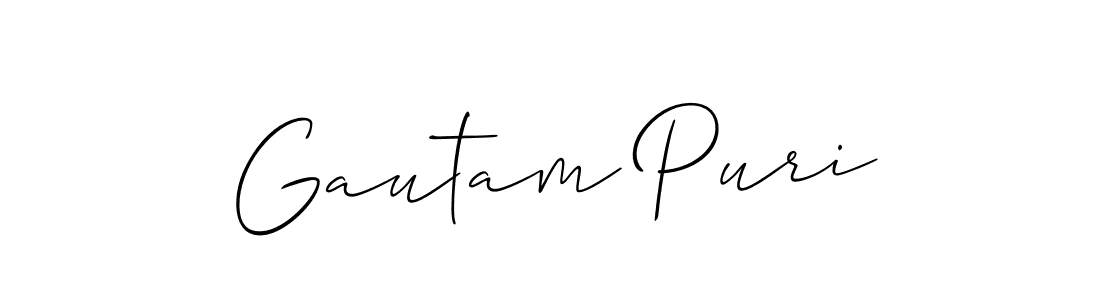 It looks lik you need a new signature style for name Gautam Puri. Design unique handwritten (Allison_Script) signature with our free signature maker in just a few clicks. Gautam Puri signature style 2 images and pictures png