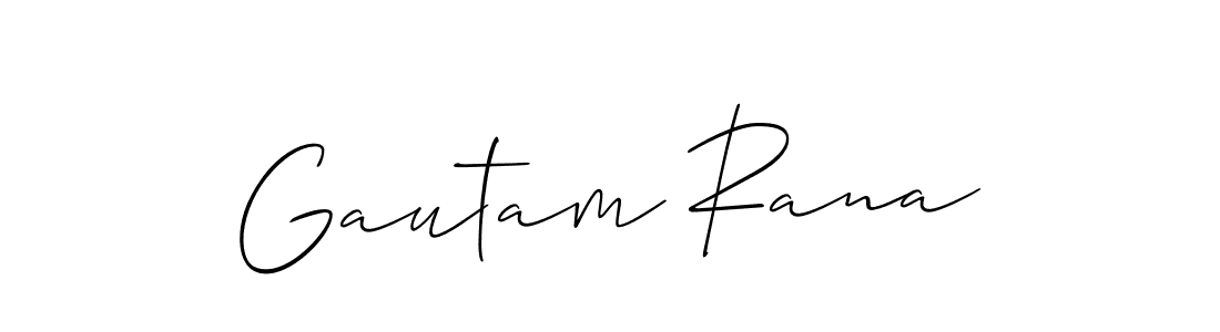 How to make Gautam Rana signature? Allison_Script is a professional autograph style. Create handwritten signature for Gautam Rana name. Gautam Rana signature style 2 images and pictures png